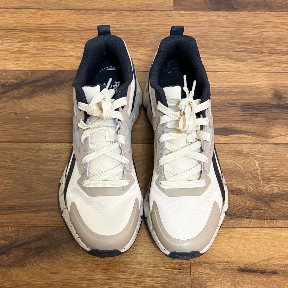 Men's Athletic Sneakers in Cream and Black